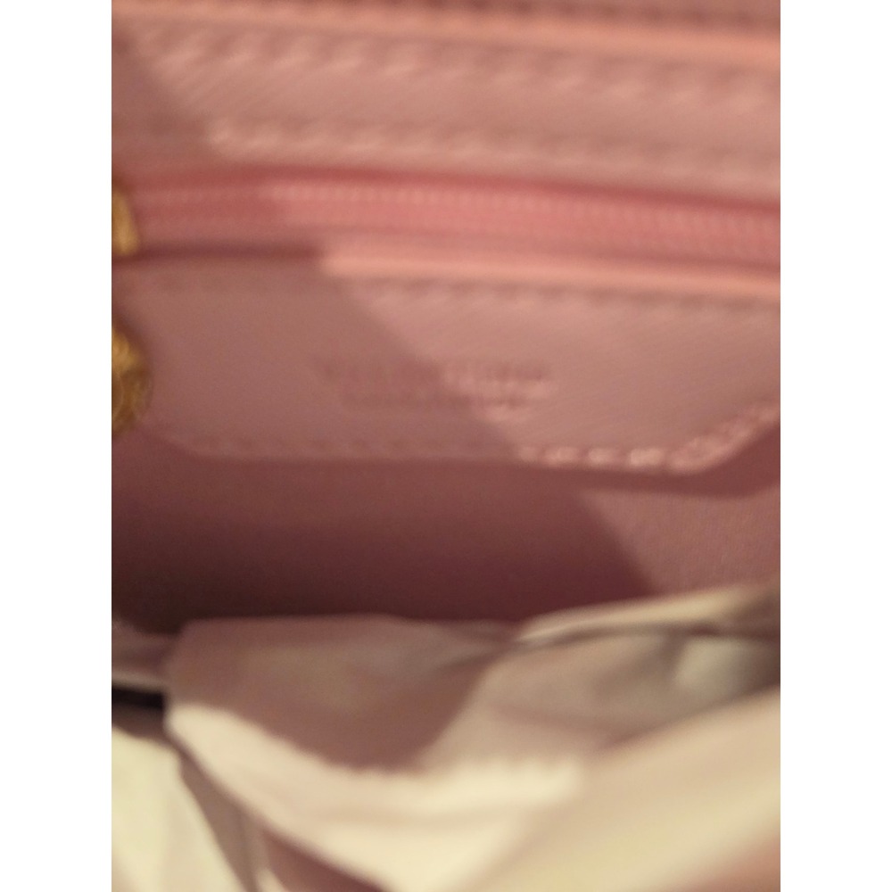 Valentino Orlandi Pink VEGAN Saffiano Studded V Logo Crossbody Camera Bag NWT - Picture 8 of 8